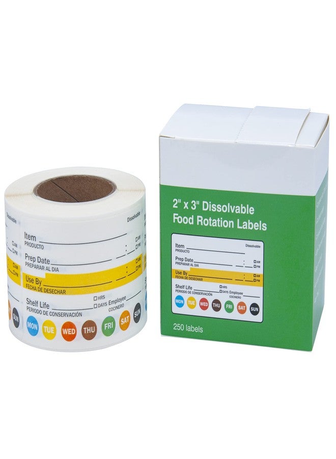 L LIKED Dissolvable Label Shelf Life for Food Rotation Use by Stickers 2 x 3 Inch Roll of 250 Labels - Image 5