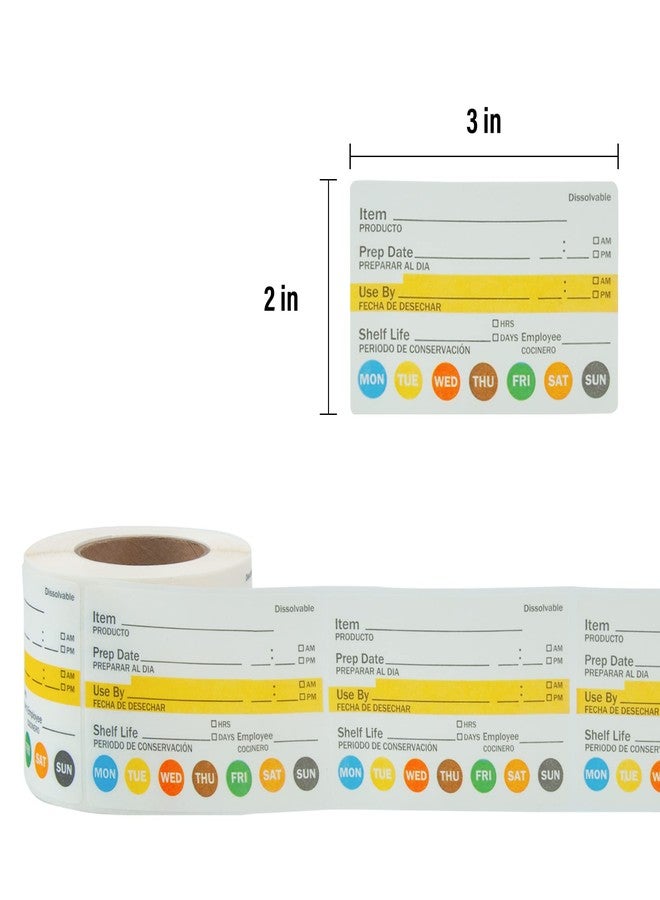 L LIKED Dissolvable Label Shelf Life for Food Rotation Use by Stickers 2 x 3 Inch Roll of 250 Labels - Image 2