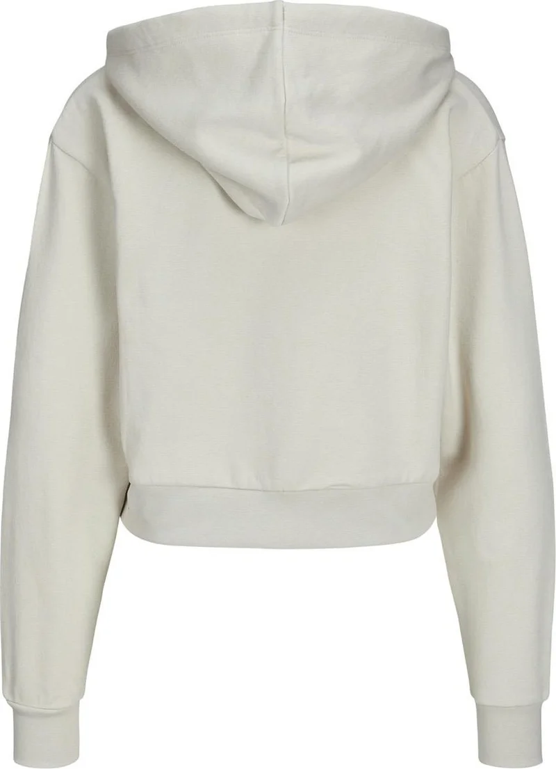 JJXX 12258450 Jxalfa Reg Ls Every Logo Zip Hood Swt Sn Beige