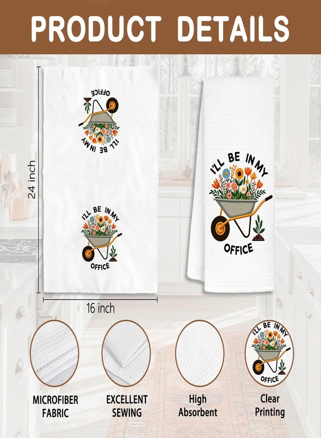 SJDFCSA Funny Gardener Gardening Kitchen Towels, Plant Lover Mom Lady Gifts Dish Towels for Kitchen Drying, Gardener Gifts for Women Hand Towels for Bathroom, 16x24 in - Image 5