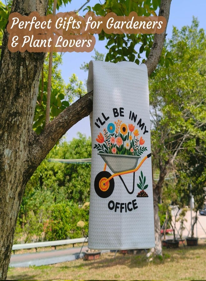 SJDFCSA Funny Gardener Gardening Kitchen Towels, Plant Lover Mom Lady Gifts Dish Towels for Kitchen Drying, Gardener Gifts for Women Hand Towels for Bathroom, 16x24 in - Image 4