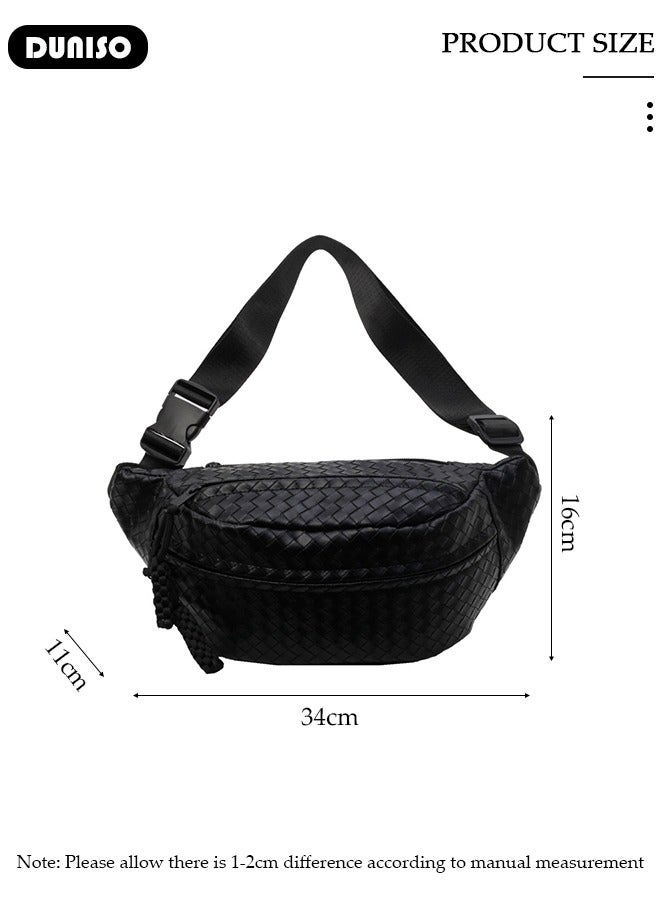 DUNISO Waist Pack for Women Crossbody Waist Bag Pack Belt Bag for Travel Walking Running Hiking Cycling Pouch Hip Bum Bag Chest Bag with Adjustable Strap For Gym Fitness Workout Travel Work Commuting - Image 2