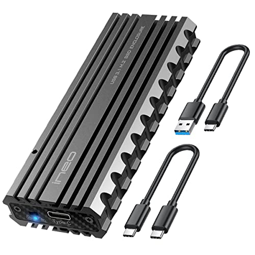 ineo M.2 NVMe (PCIe) SSD USB 3.2 Gen 2 Type-C Rugged Militarized (Picatinny Rail) Style Enclosure Built-in Write Protection Switch[C2597-NVME] - Image 1