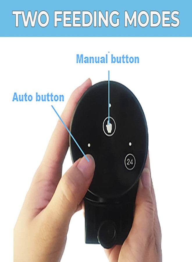 rizopets Acrylonitrile Butadiene Styrene Automatic Fish Feeder, Two Mode Fish Tank Food Dispenser For Fish & Turtle, Aquarium Auto Feeding On Vacation&Weekend (2 Time Fish Feeder)8 cm,H_12 cm,W_14 cm - Image 3