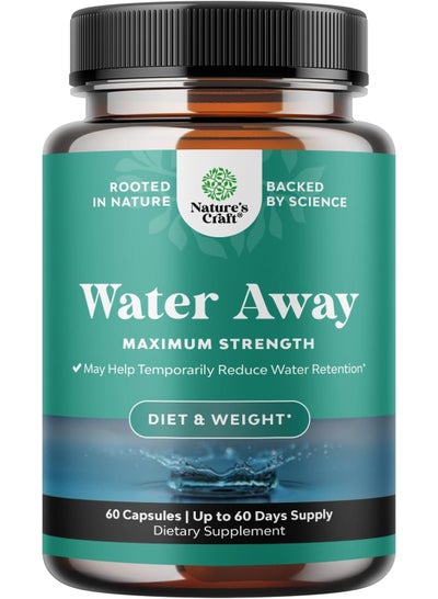 Water Away Supplement for Fast Bloating and Swelling Relief Pure Natural Diuretic Pills Reduce Water Retention Support W