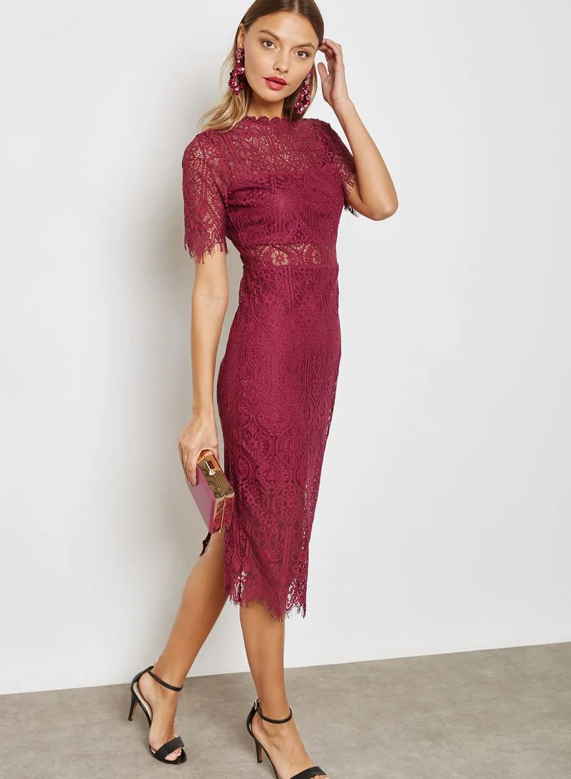 Just Me Lace Midi Dress