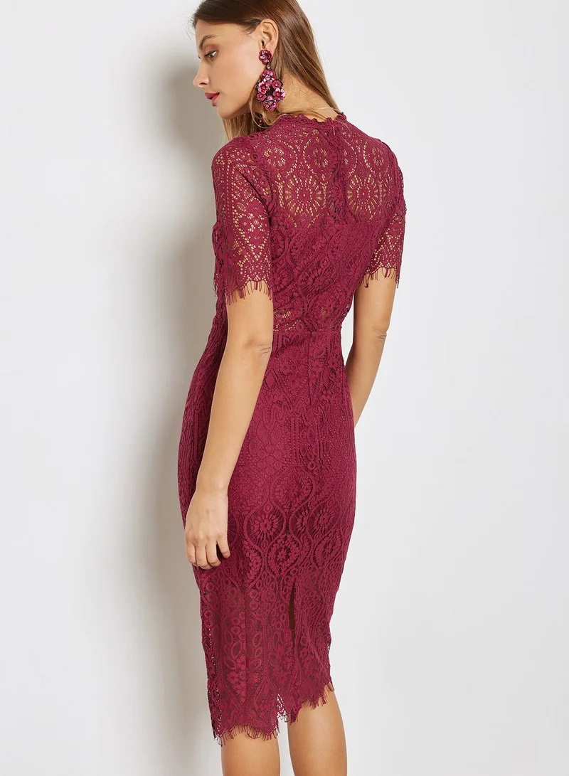 Just Me Lace Midi Dress