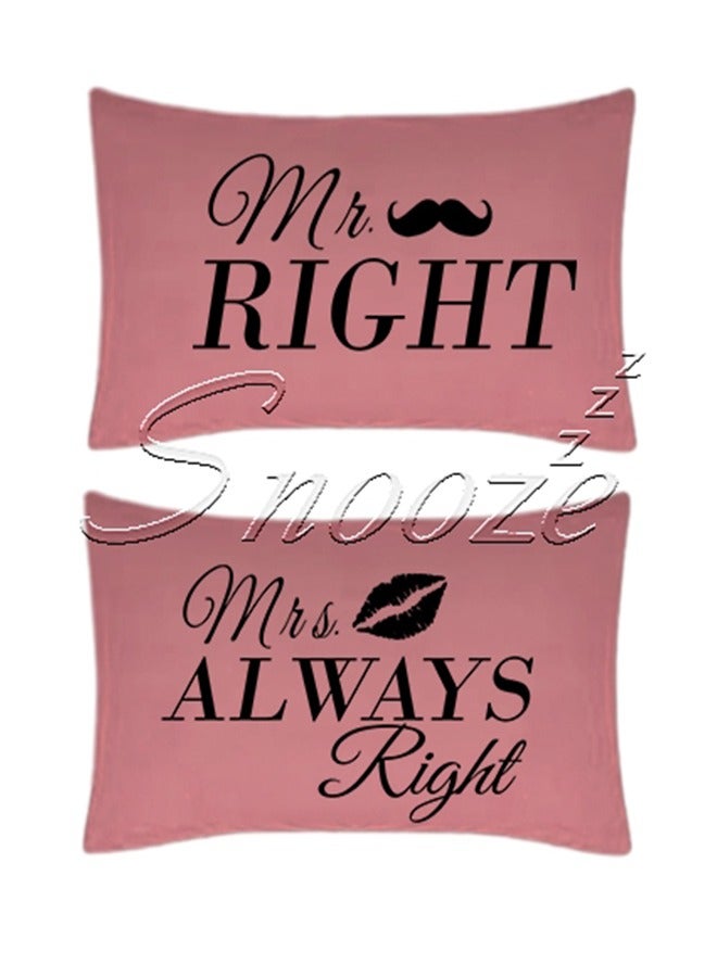 snooze Pillowcases set, 2 pcs, 45*65 cm, (MR& MRs design) Kashmir - Image 1