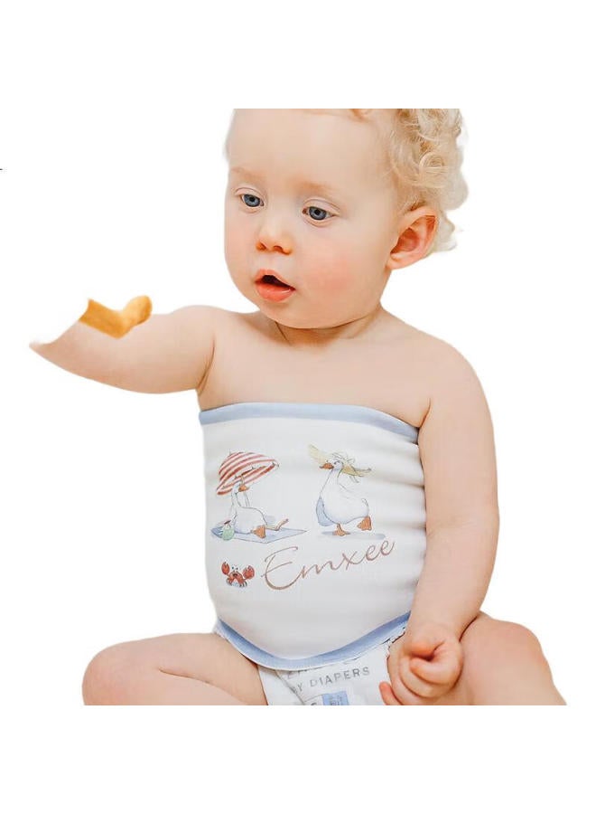 Emxee Baby Belly Wrap, Infant Belly Cover, All-Season Newborn Umbilical Cord Protector, Cold Prevention And Warmth Aid, Beach Style, 17×17Cm - Image 2