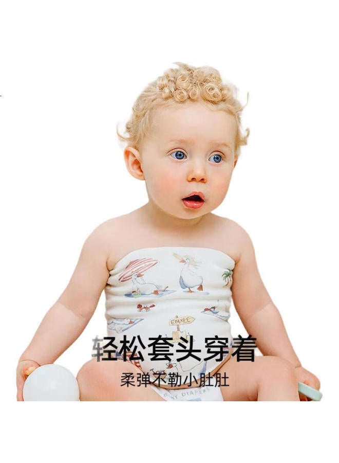 Emxee Baby Belly Wrap, Infant Belly Cover, All-Season Newborn Umbilical Cord Protector, Cold Prevention And Warmth Aid, Beach Style, 17×17Cm - Image 1