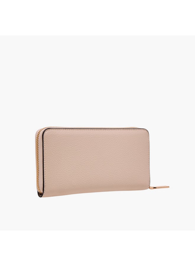 Celeste Women Metal Accent Wallet with Zip Closure  - Image 4