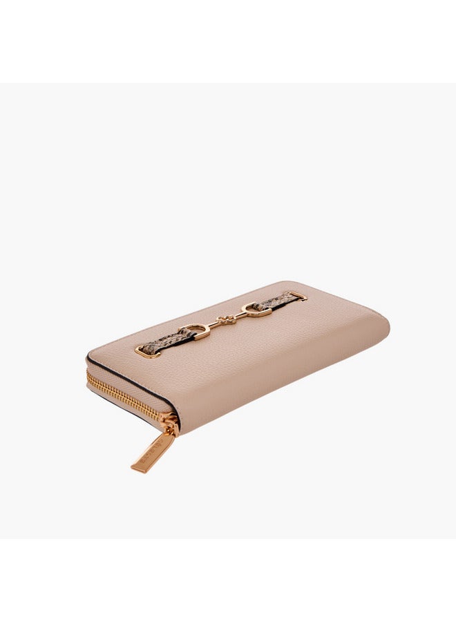 Celeste Women Metal Accent Wallet with Zip Closure  - Image 5