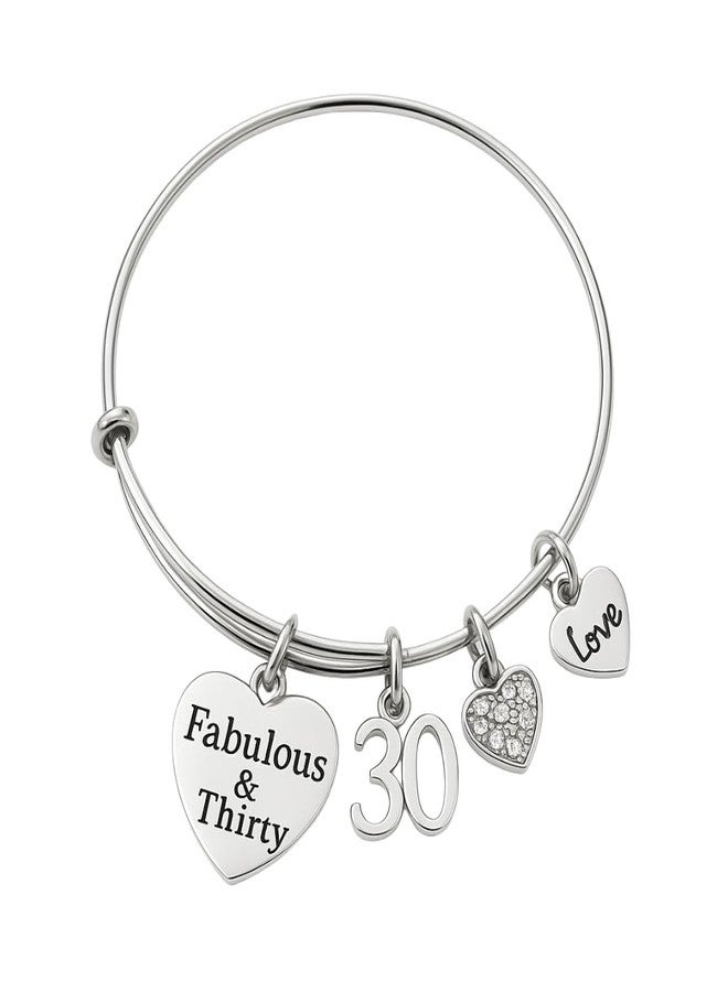 Infinity Collection 30th birthday Gift, 30th Birthday Charm Bracelet, Fabulous & Gifts for Women, Gift Ideas for Her - Image 1