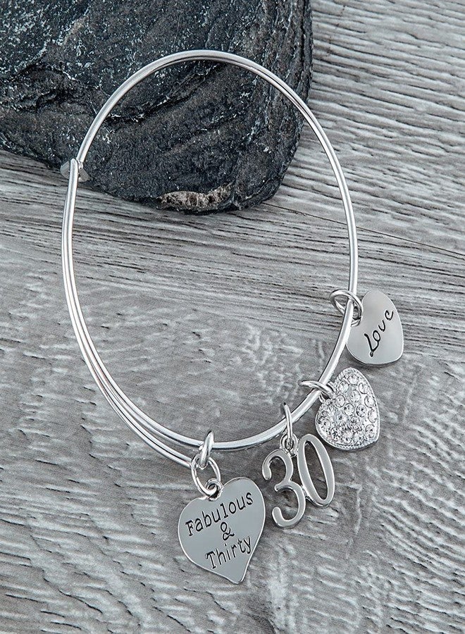 Infinity Collection 30th birthday Gift, 30th Birthday Charm Bracelet, Fabulous & Gifts for Women, Gift Ideas for Her - Image 3