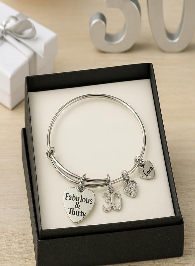 Infinity Collection 30th birthday Gift, 30th Birthday Charm Bracelet, Fabulous & Gifts for Women, Gift Ideas for Her - Image 2
