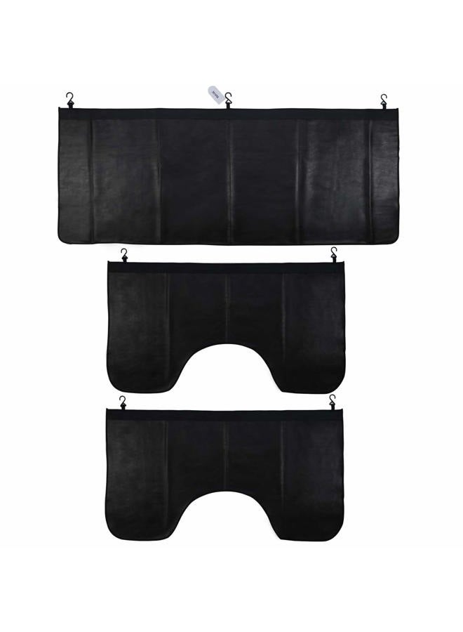 Rupse 3 Pcs Fender Protectors for Mechanics,Microfiber Leather Car Fender Cover Mats Pads,Mechanic Magnetic Fender Protector Mat with Hooks - Image 1