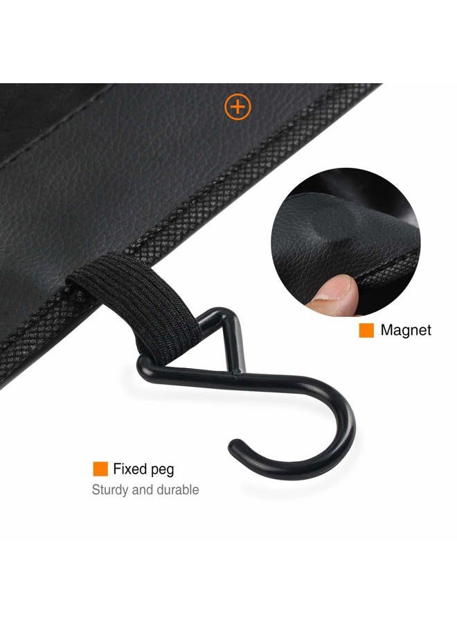 Rupse 3 Pcs Fender Protectors for Mechanics,Microfiber Leather Car Fender Cover Mats Pads,Mechanic Magnetic Fender Protector Mat with Hooks - Image 4
