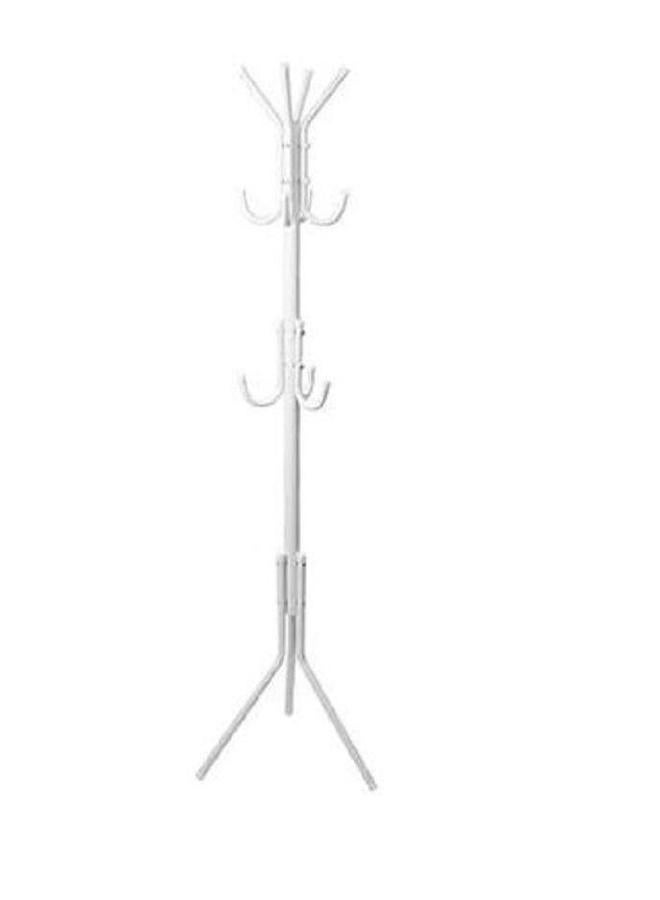 HOMESTAR Multi-Functional Metal Clothes and Coat Rack White - Image 2