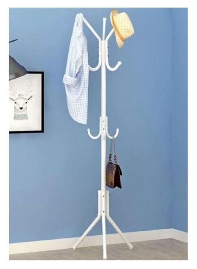 HOMESTAR Multi-Functional Metal Clothes and Coat Rack White - Image 1