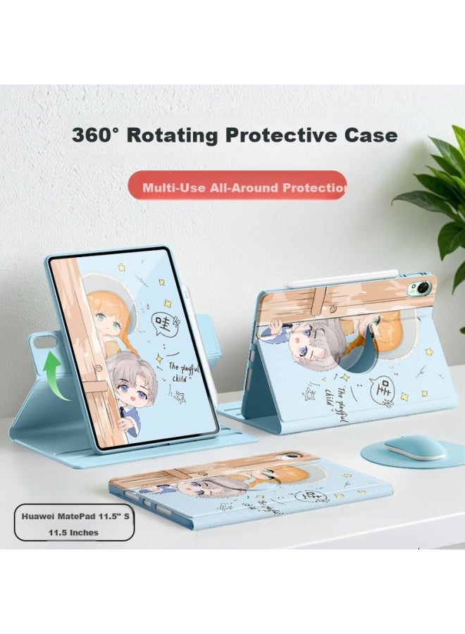 Shell Sister Huawei Matepad 11.5s/11.5 Case Edition 11.5-inch Soft Light Version 360-degree Rotatable Stand Anti-bend Protection - Image 1