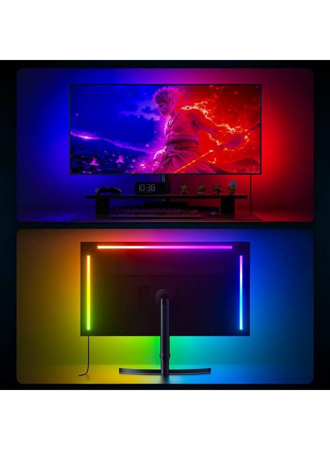 Monitor LED Backlight for 27 Inch Screen – Screen Sync RGB Light Strips 45cm + 25cm + 25cm – USB Powered, Works with PC & Mac - Image 1