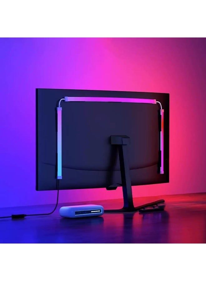Monitor LED Backlight for 27 Inch Screen – Screen Sync RGB Light Strips 45cm + 25cm + 25cm – USB Powered, Works with PC & Mac - Image 2
