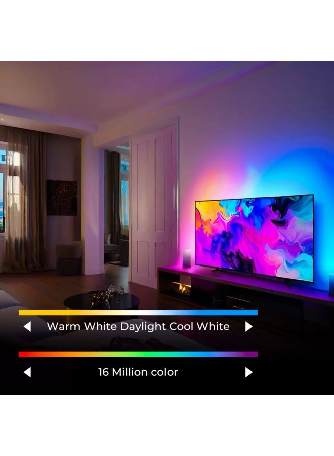 Monitor LED Backlight for 27 Inch Screen – Screen Sync RGB Light Strips 45cm + 25cm + 25cm – USB Powered, Works with PC & Mac - Image 3