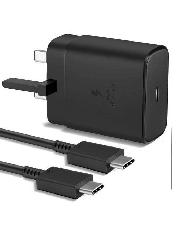 Fast Charger Set 45W USB C Adapter Block With Adapter Cable 1M for Galaxy S25U, S24U, S23U, S22, Z Fold 6/5, A06 LTE/A55 LTE, USB C Charger for iPad Pro/Air, Xiaomi, Oneplus, etc  - Image 1