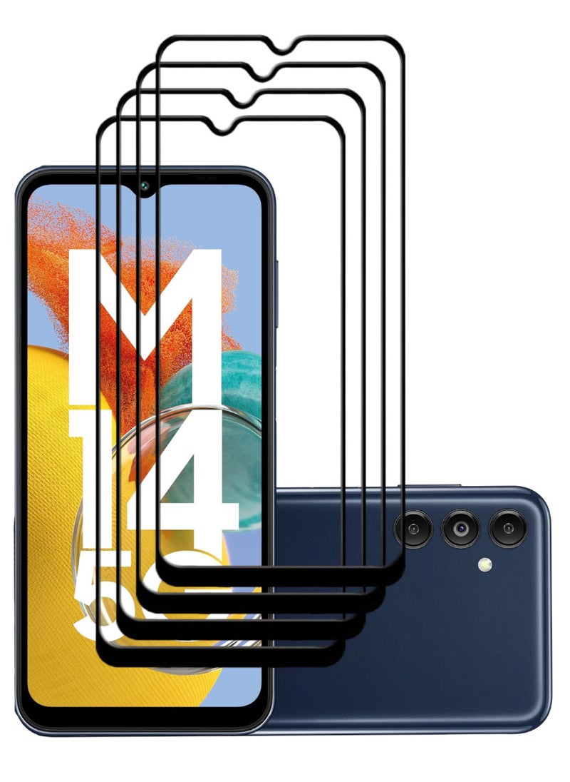 ACLIX 4 Pieces Antistatic ESD Dustproof Premium Quality High Definition Tempered Glass Screen Protector Designed For Samsung Galaxy M14 - Image 1