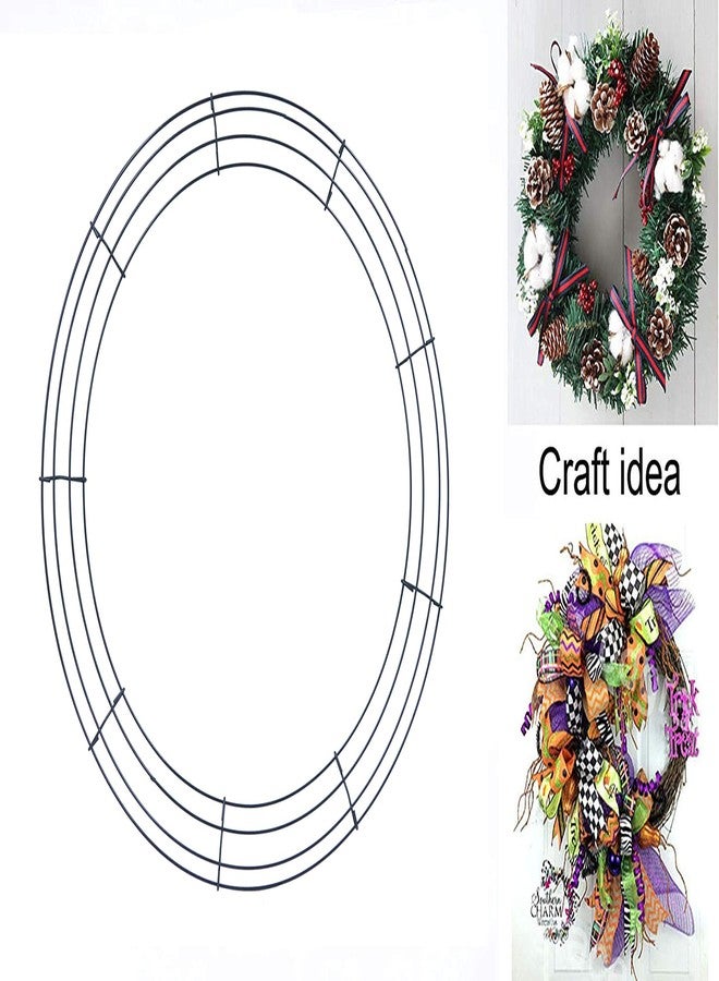 YYCRAFT 18 Inch Metal Floral Wreath Frame, Green（18",2 Pack） - Image 5