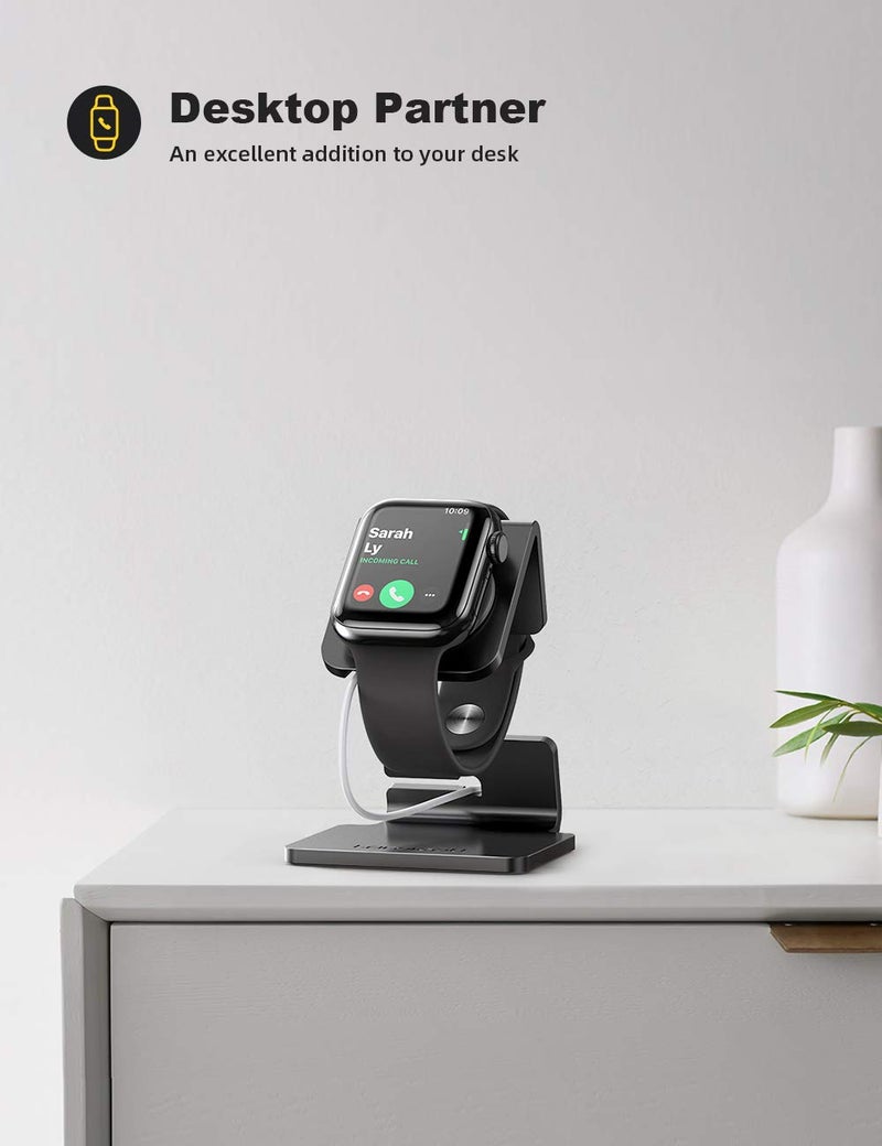 Lamicall Watch Stand for Apple Watch Magnetic Fast Charger - Desk Charging Stand Holder Dock for Apple iWatch Series SE3 SE2 Ultra 3, Series 11 10 9 8 7 6 5(49mm 46mm 45mm 44mm 42mm 41mm 40mm 38mm) - Image 4