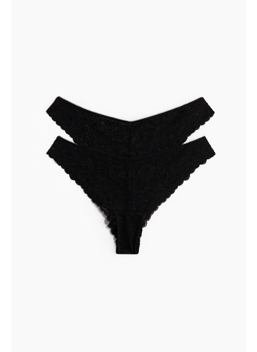 H&M 2-Pack Lace Brazilian Briefs