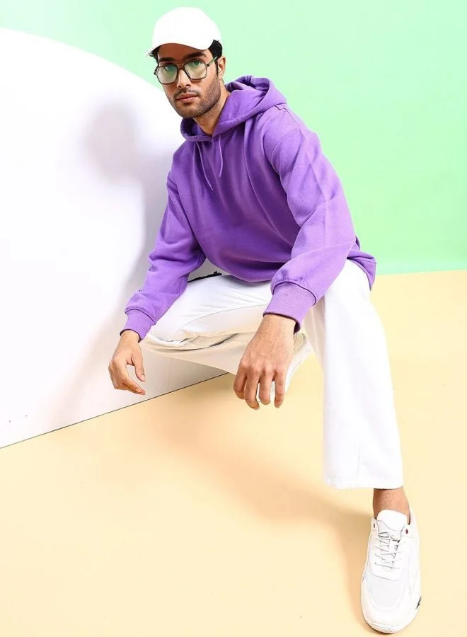 The Indian Garage Co  The Indian Garage Co Men Regular Fit Solid Hooded Full Sleeves Sweatshirt  | Best Price UAE