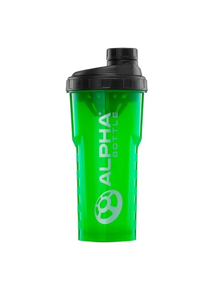 Alpha Anti-Bacterial Shaker, With flip flop lid leakproof plastic water bottle for Gym, yoga, sports, yoga, travel,700ML ,green. 