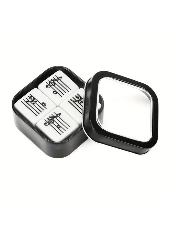 4 قطع نرد موسيقية مع صندوق تخزين لعبة لوحية تعليمية للمعلمين المبتدئين - Image 4