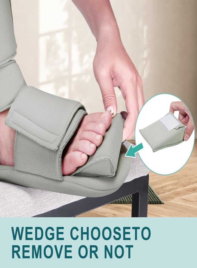 Estinko Plantar Fasciitis Night Splint - Adjustable Night Splint for Plantar Fasciitis Women & Men, Relieve Heel Pain, Achilles Tendonitis, Drop Foot Support Gray Medium - Image 4