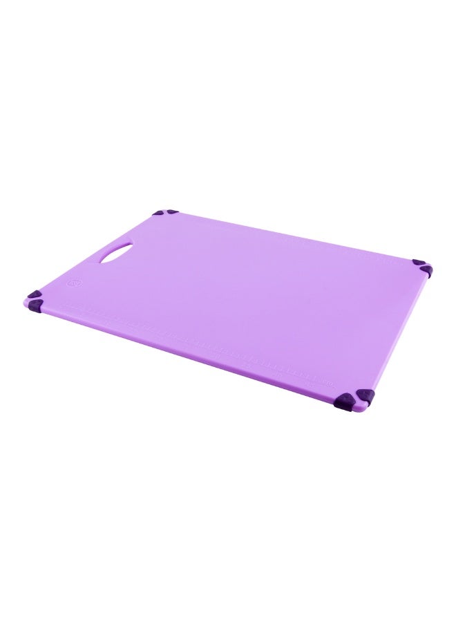 Restaurantware 18" x 24" Purple Durable Plastic Cutting Board - Rubber Corner Grips Prevent Slipping - Color-Coded for HACCP-Compliant - Measurement Markers for Precise Cutting - Dishwashable - 1-CT - Image 1