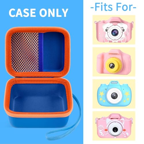 ANKHOH Kids Camera Case for Seckton for Desuccus for PROGRACE for GKTZ for Dylanto for Rindol for One'sMore for HANGRUI Digital Camera Storage Box Holder for Cable Accessory-Bag Only(Deep Blue) - Image 2
