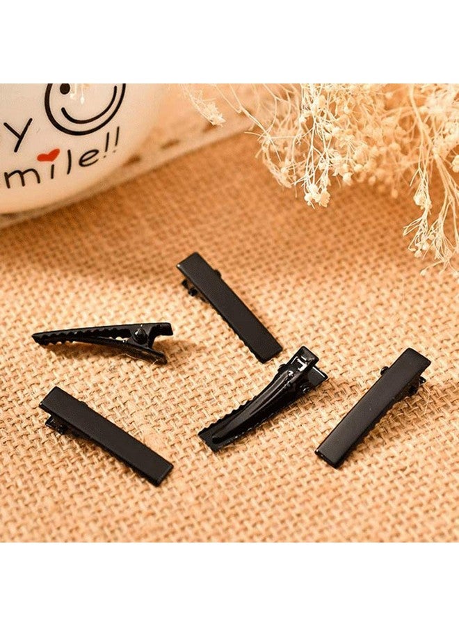 Teensery 50 Pcs Black Alligator Hair Clip Single Prong Flat Top Metal Duck Bill Clip Hair Hairbow Accessories For Diy Craft (4.5Cm) - Image 4