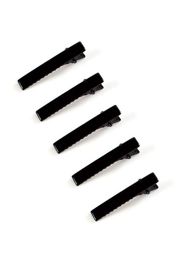 Teensery 50 Pcs Black Alligator Hair Clip Single Prong Flat Top Metal Duck Bill Clip Hair Hairbow Accessories For Diy Craft (4.5Cm) - Image 2