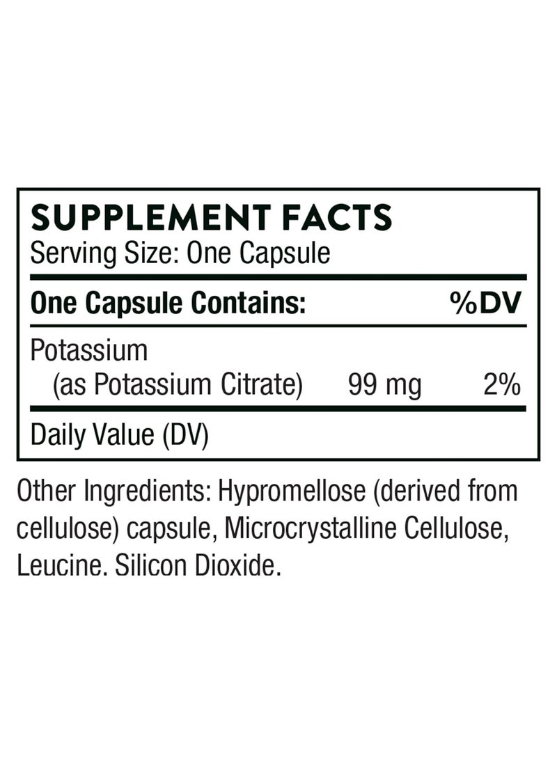 Thorne - Potassium Citrate Dietary Supplement - 90 Capsules - Image 1