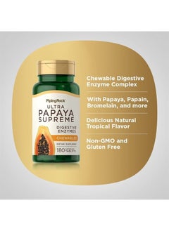 Papaya Enzymes Chewable | 180 Tablets | Vegetarian Digestion Formula | Non-GMO, Gluten Free Supplement | Tropical Flavored - pzsku/ZF1A05AE23CEAE347D437Z/45/_/1687907998/86cdf496-9a71-4070-9261-8c4a9d9e4e63