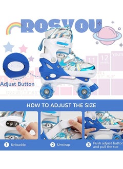 Roller Skates for Kids, with All Wheels Light up Adjustable Roller Skates full light Blue S(31-34) - pzsku/ZF1A06015DA23F6F7401CZ/45/_/1650716399/9b06d0ec-4722-41cf-b13f-afe9f8f67468