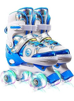 Roller Skates for Kids, with All Wheels Light up Adjustable Roller Skates full light Blue S(31-34) - pzsku/ZF1A06015DA23F6F7401CZ/45/_/1650716399/cdf273f1-6a54-4e09-a2a8-28a994500019