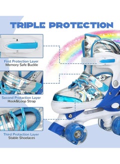 Roller Skates for Kids, with All Wheels Light up Adjustable Roller Skates full light Blue S(31-34) - pzsku/ZF1A06015DA23F6F7401CZ/45/_/1650716399/d918002e-a9a0-4f62-bae4-a97930d95315