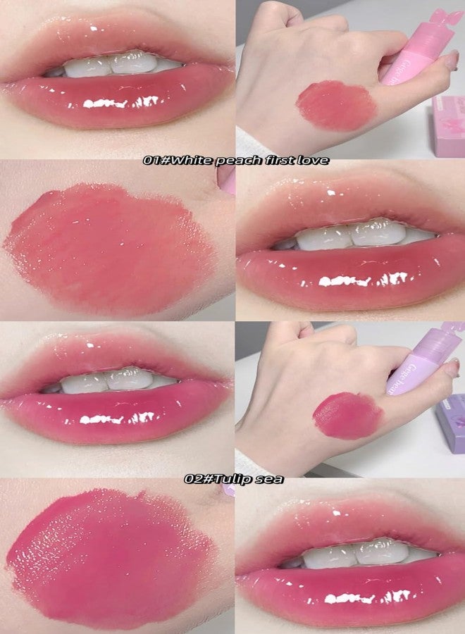 Gege Bear Little Fairy Water Gloss Lip Glaze | Glossy Lipsticks for Women in Baby Pink Tones | Long Lasting Lip Balm Waterproof Finish | Lipgloss Shades combo - Image 3