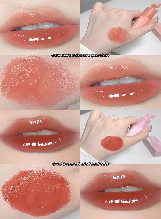 Gege Bear Little Fairy Water Gloss Lip Glaze | Glossy Lipsticks for Women in Baby Pink Tones | Long Lasting Lip Balm Waterproof Finish | Lipgloss Shades combo - Image 4