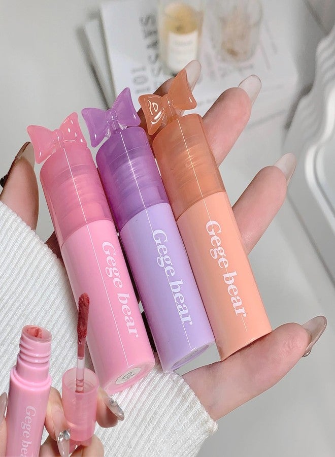 Gege Bear Little Fairy Water Gloss Lip Glaze | Glossy Lipsticks for Women in Baby Pink Tones | Long Lasting Lip Balm Waterproof Finish | Lipgloss Shades combo - Image 1