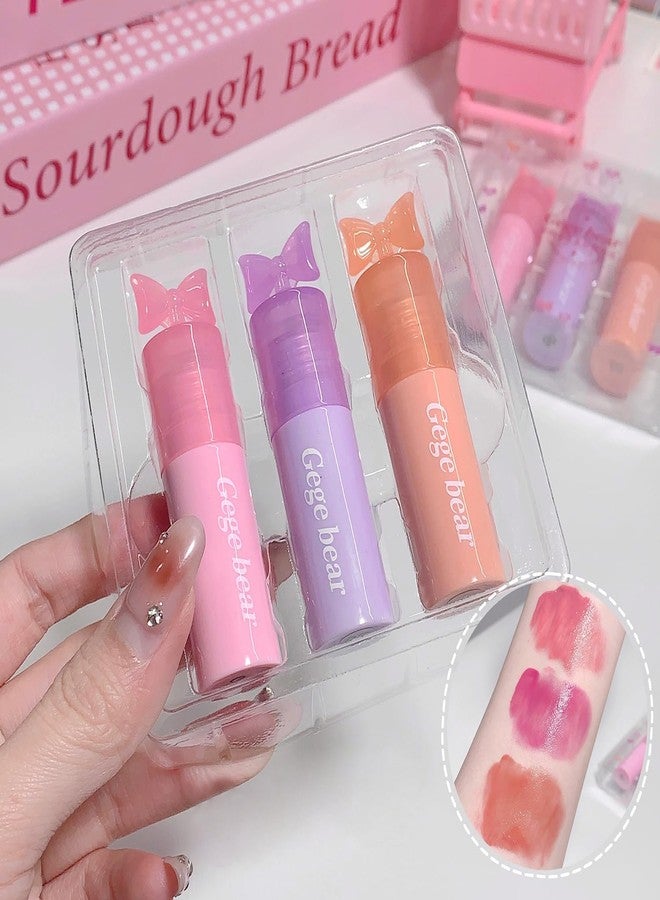 Gege Bear Little Fairy Water Gloss Lip Glaze | Glossy Lipsticks for Women in Baby Pink Tones | Long Lasting Lip Balm Waterproof Finish | Lipgloss Shades combo - Image 2