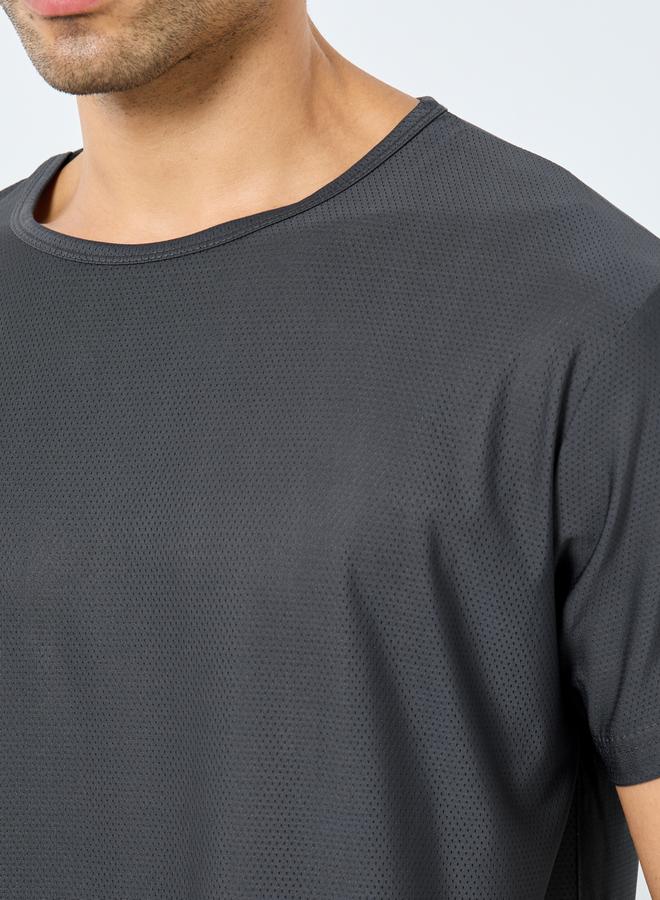 ستايلي اكتيف تيشيرت بقصة عادية وياقة دائرية - Image 3